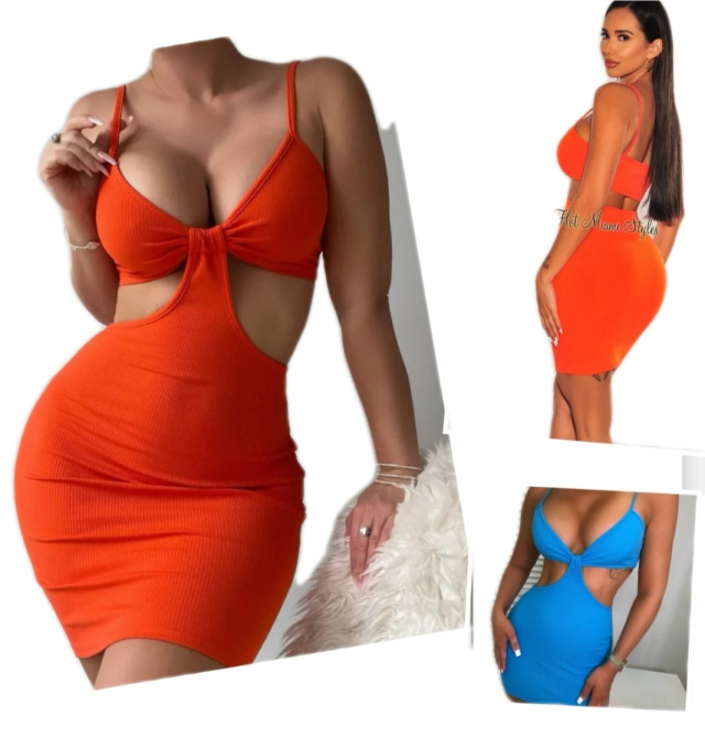 Orange and Blue Dress