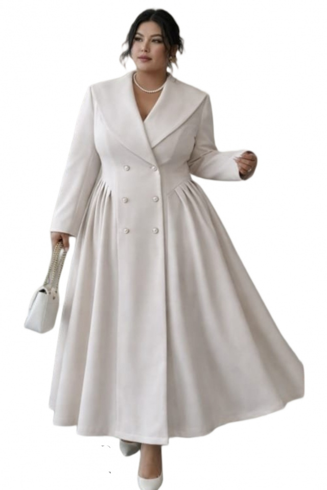 Plus Size Long Dress Coat